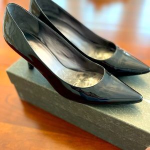 Via Spiga Classic Patent Leather Pumps with 3” Spike Heels. Size 8M